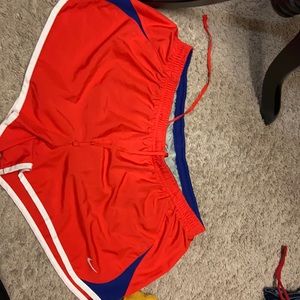 Nike orange and blue shorts
